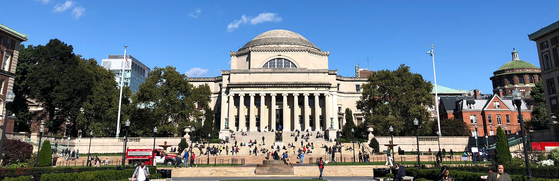 Exterior shot of Columbia University