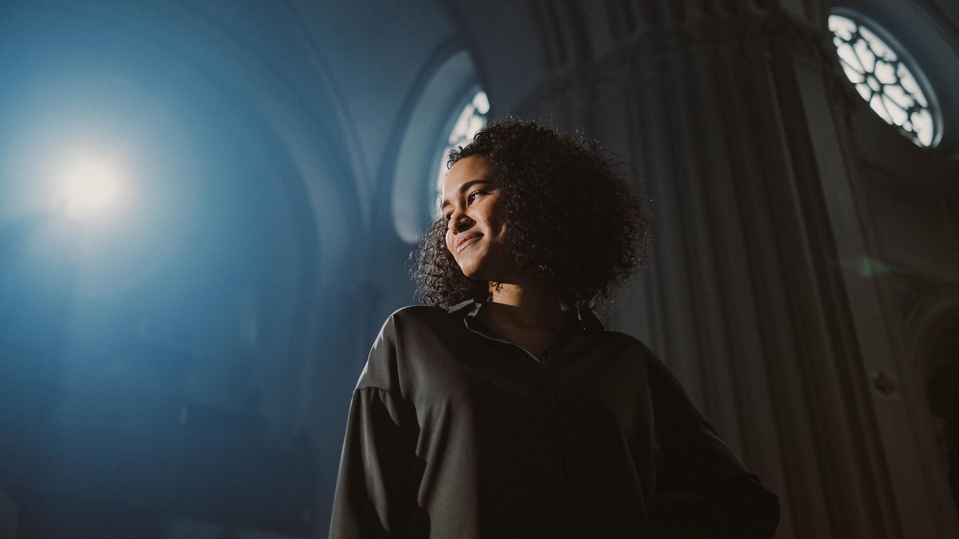 Photo of a black woman in a church