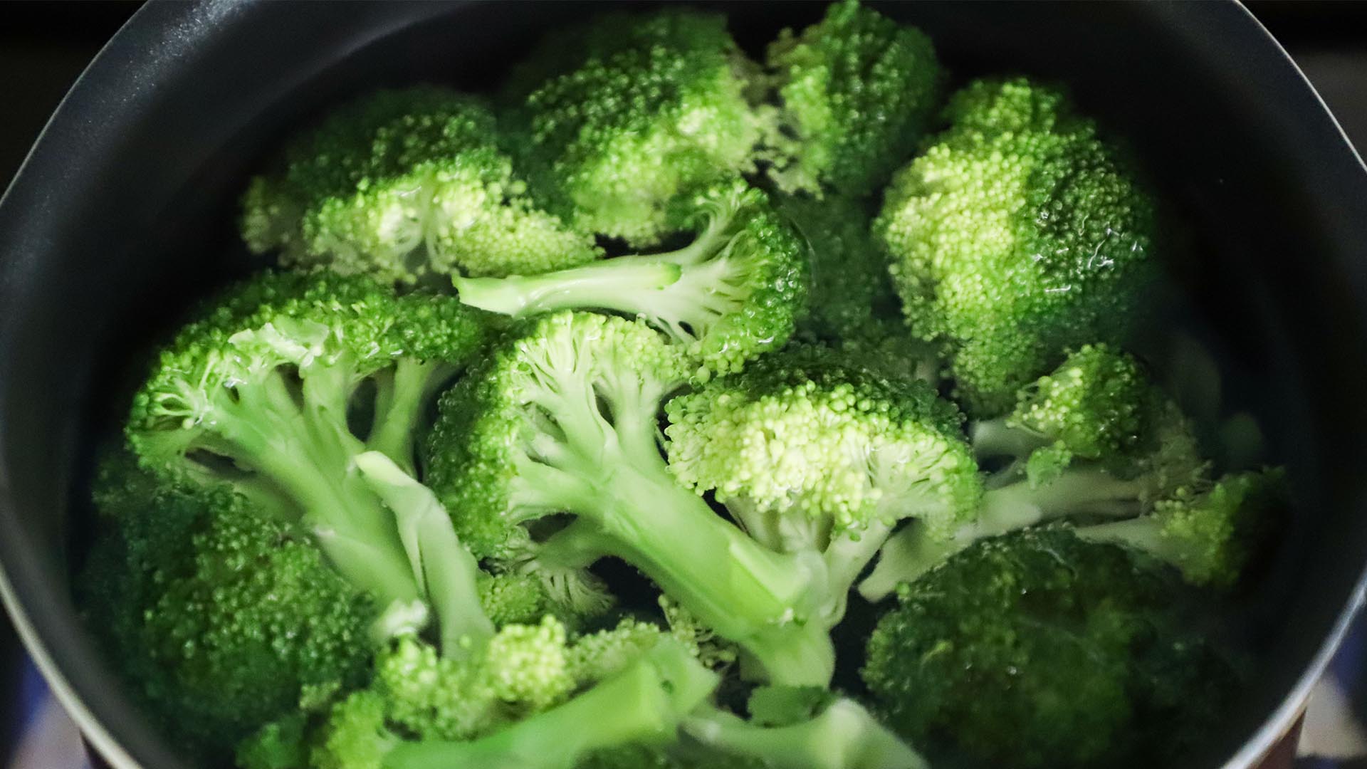 Photo of broccoli being boiled