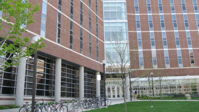 Exterior shot of Molecular Cellular Biology Building at the University of Minnesota
